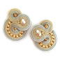 Preview: Beige Bombon Ohrclip