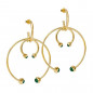 Preview: Double Earhoops Green Onyx Ohrstecker