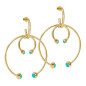 Preview: Double Earhoops Turquoise Ohrstecker