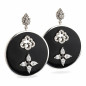Preview: Petal Disc Black Resin Ohrring
