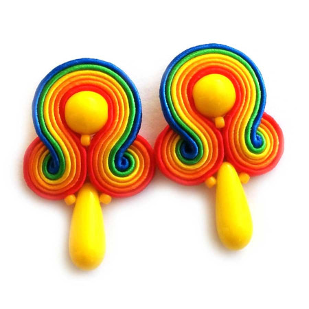 Rainbow Tears Ohrclip