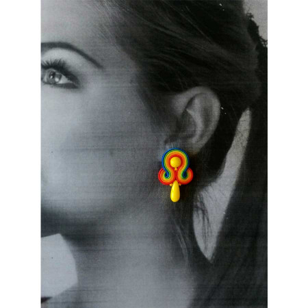 Rainbow Tears Ohrclip