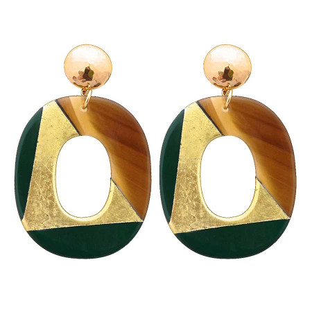 Tamara Tricorn Green Ohrclip