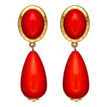 Happy Red Ohrclip