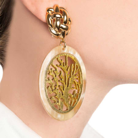 ELVIRA Koralle Gold Clip