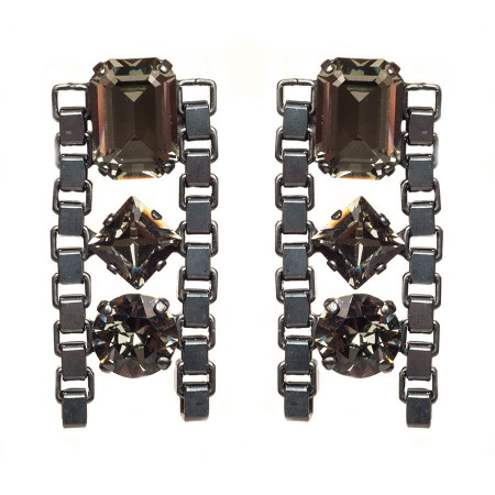 Anthrazit Diamonds Ohrclip
