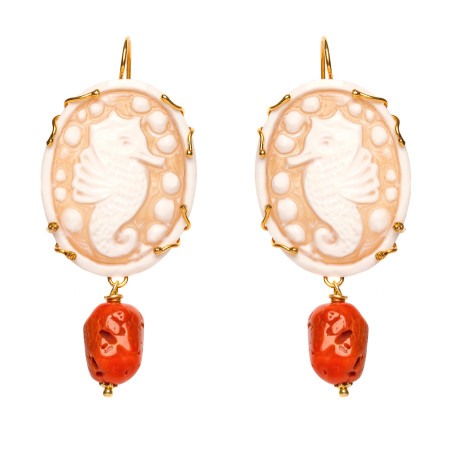 Seahorse Cameo Ohrstecker/Hänger