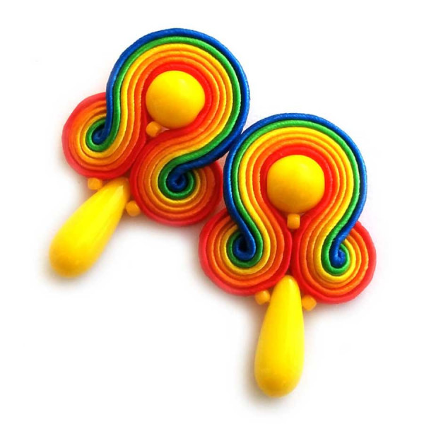 Rainbow Tears Ohrclip
