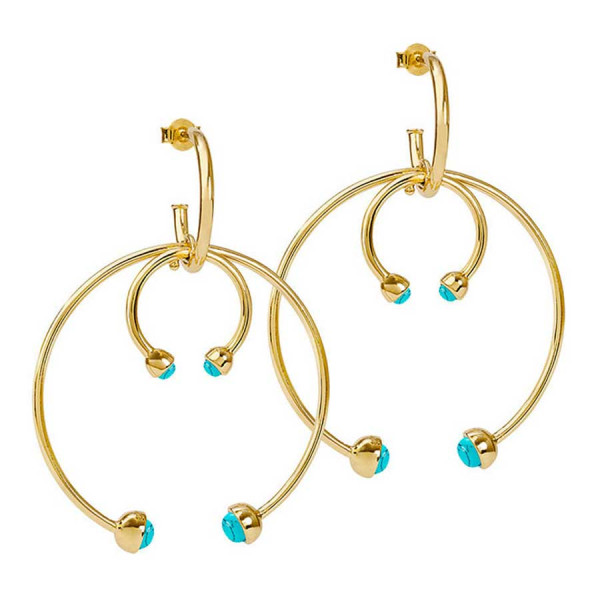 Double Earhoops Turquoise Ohrstecker