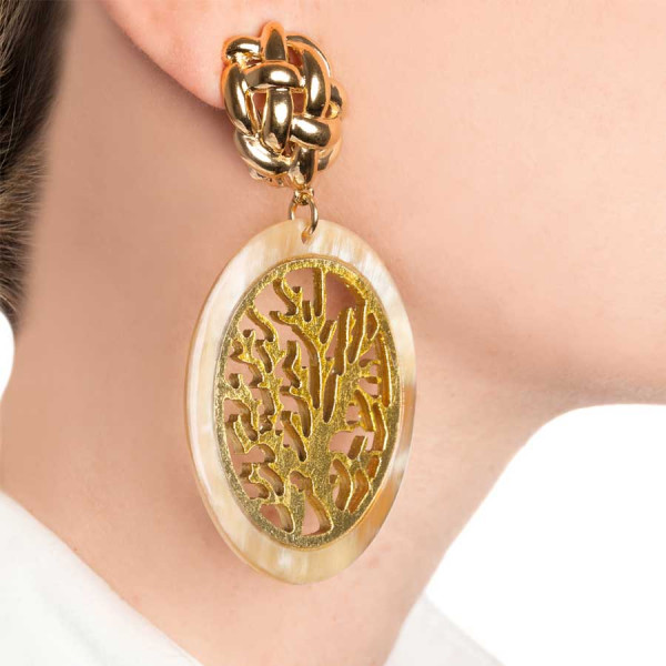 ELVIRA Koralle Gold Clip