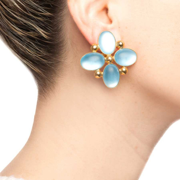 Sky Blue Ohrclip
