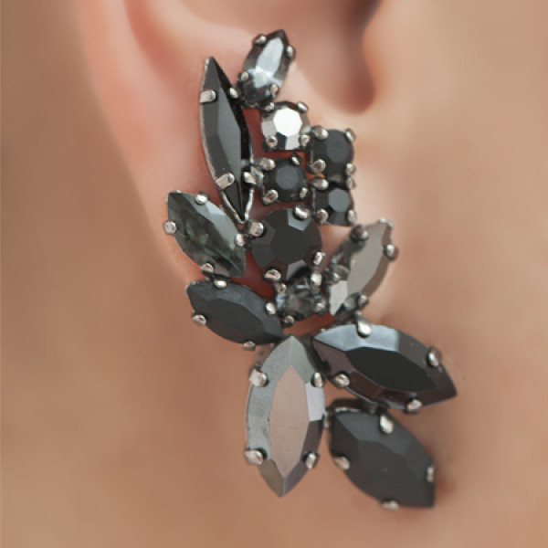 Fleur Noir Ohrclips