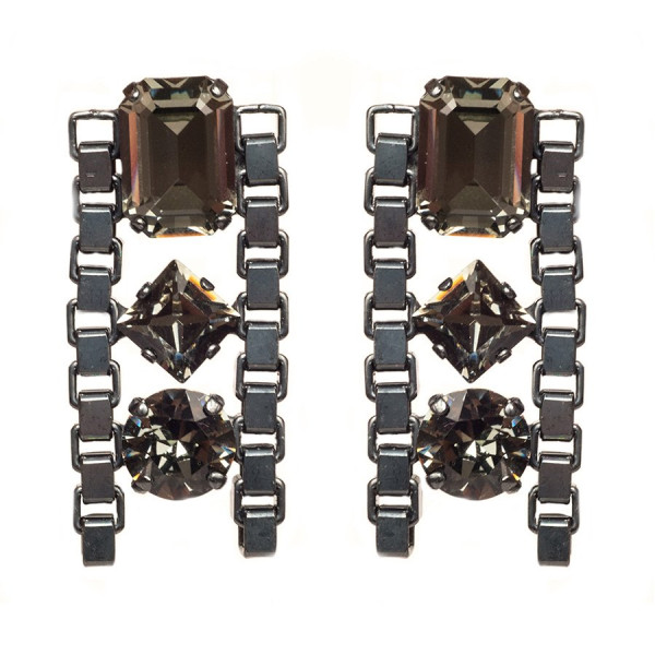 Anthrazit Diamonds Ohrstecker