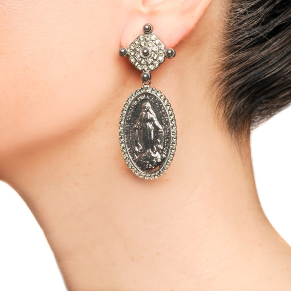 Madonna Silber Ohrstecker